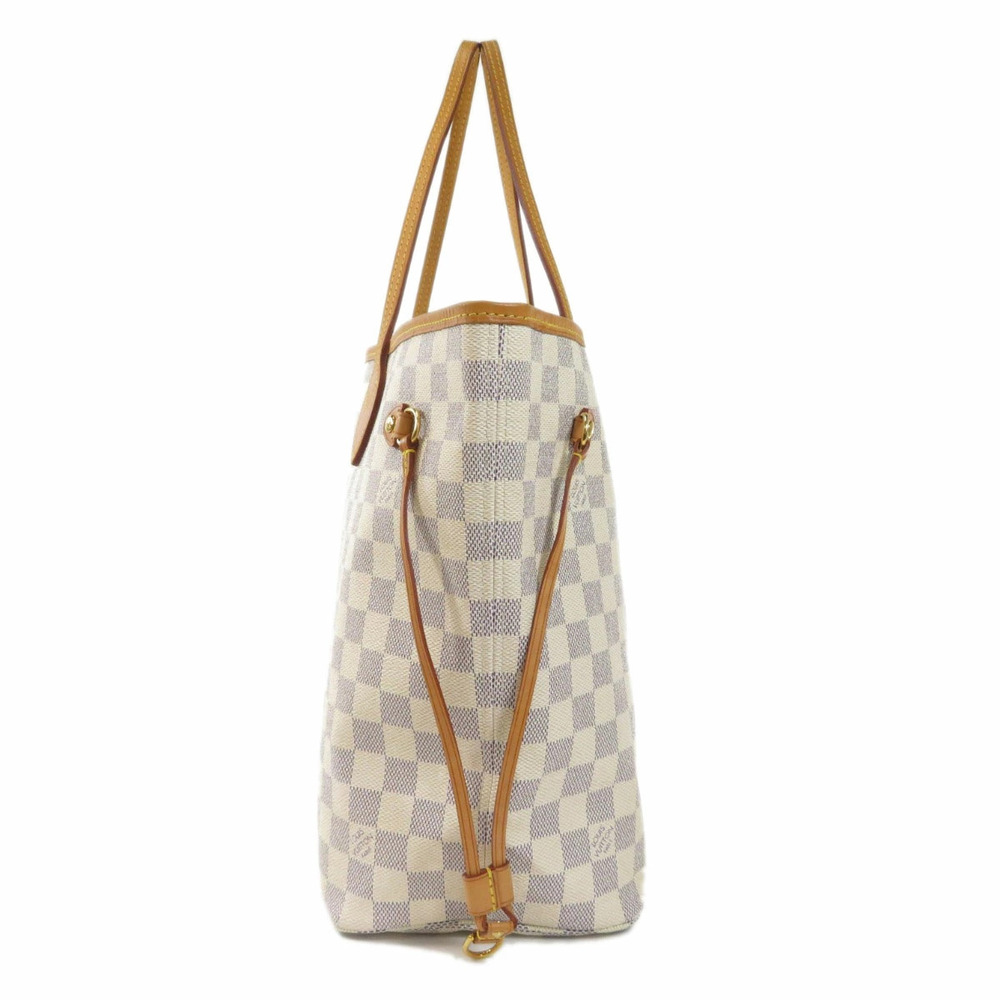 Louis Vuitton Neverfull Damier Azur White Tote Bag Canvas - Picture 3 of 11